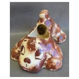 Vintage Brown & White Puppy Dog Planter