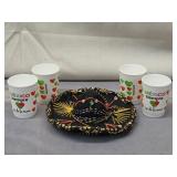 miniature sombrero & Tupperware cups
