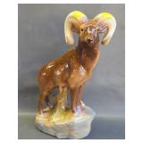 Ceramic bighorn sheep ram