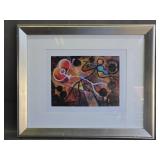 Framed Colorful abstract print signed & numbered