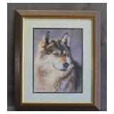 framed wolf art print by artist Linda Wacaster