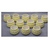 vintage yellow ceramic planters - small