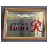 Rainier Beer mirrored bar sign