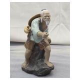 vintage Chinese mud man figurine