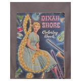 vintage 1955 Dinah Shore Coloring Book -colored in