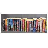 assortment of crime and mystery paperback novels