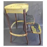 1950s yellow metal Cosco kitchen step stool
