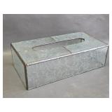 Vintage Embossed Glass Tissue Box