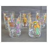vintage Mardi Gras theme glasses