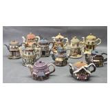 Hometown Teapot Cottages mini resin village