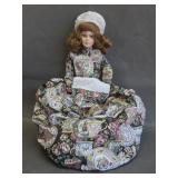 porcelain 'bag lady' bag holder