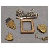 vintage gold-tone pins