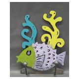 whimsical metal fish wall hook