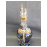 vintage Nuyens four-chamber glass liquor decanter