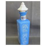 1965 Jim Beam blue & white glass decanter