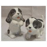 vintage Homco Black and White Cocker Spaniels