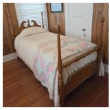 vintage four-poster frame twin bed-VISALIA PICK UP