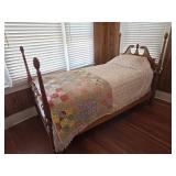 vintage four-poster frame twin bed-VISALIA PICK UP