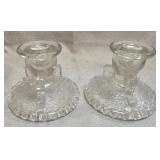 Anchor Hocking Clear Glass Candleholders