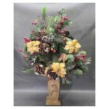 artificial Christmas floral arrangement