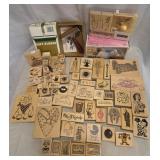 wood-mounted rubber stamps & printmaking supplies