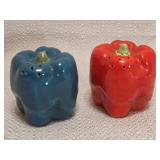 ceramic bell pepper salt and pepper shakers