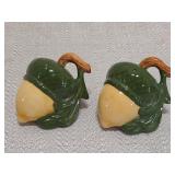 Ceramic Acorn Salt And Pepper Shakers