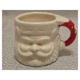 vintage ceramic Santa Claus head mini mug