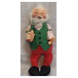 vintage Annalee cloth Santa Claus doll-stained