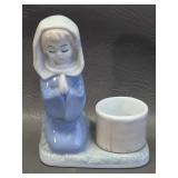 Vintage Praying Girls Votive Candle Holder