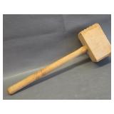 vintage wooden meat tenderizer mallet