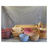 hand-woven wicker and bamboo baskets
