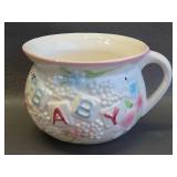 vintage ceramic baby chamber pot planter