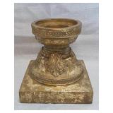 vintage gold-painted ornate pillar candle holder