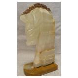 Trojan horse head bookend-chipped