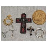 Collection of religious jewelry items