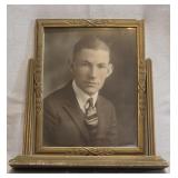 antique Art Deco tabletop wood swing-tilt photo