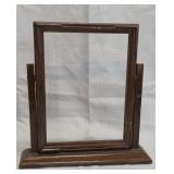 vintage wooden tabletop swivel picture frame