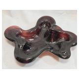 Vintage 1960s- 1970's Ashtray Blenko Amoebic