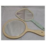 vintage handheld vanity mirrors -as is