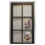 rustic 6-pane window frame wall decor