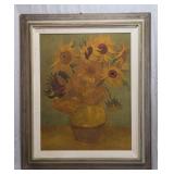 framed repro Vincent van Goghï¿½s iconic Sunflowers