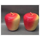 Hazel-Atlas painted milk glass apple jam/jelly jar