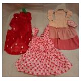 Dog clothes-dresses & strawberry costume-S