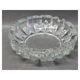 Vintage INDONESIA Crystal Clear Glass Ashtray