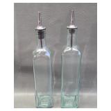 square glass oil and vinegar dispensers