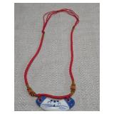 Jingdezhen blue and white ceramic cat pendant