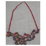 abstract multi-cat pendant necklace