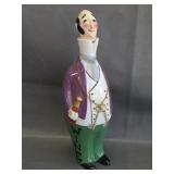 vintage figural ceramic wine decanter-repaired