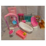 assorted collection of dollhouse furniture